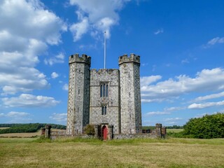 Hiorne Tower in Arundel A 50ft-high triangular structure in Gothic revival style consisting of...