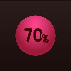 70% - Sticker