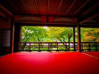 【京都府】柳田観音 楊谷寺の上書院の景色