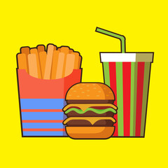 fast food illustration