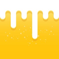 vector beer background with white foam and bubbles. light beer poster design template