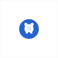 Pig design icon,vector illustration isolated on blue background
