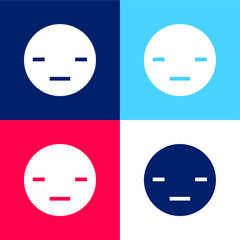 Boring blue and red four color minimal icon set