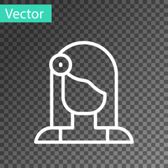 White line Portrait of Spanish woman icon isolated on transparent background. Vector