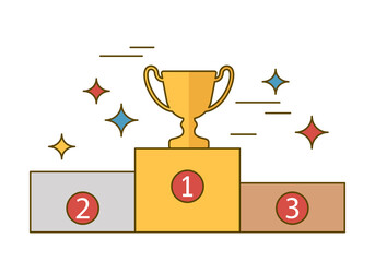 sports podium for winners. 1st, 2nd and 3rd place vector