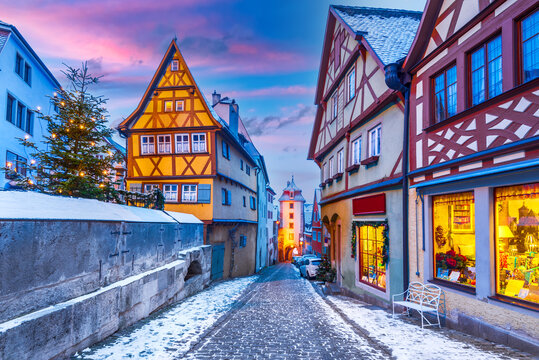 Rothenburg ob der Tauber, Christmas in Franconia, Germany
