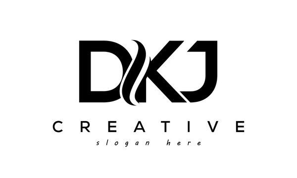 Letter DKJ creative logo design vector	