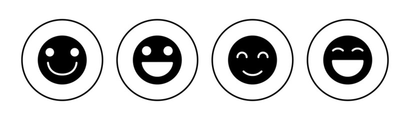 smile icon set. smile emoticon icon. feedback