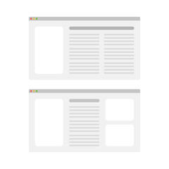UI and UX designer interface for websites. Digital wireframing process concept. Flat vector illustration isolated on white background. Light mode.