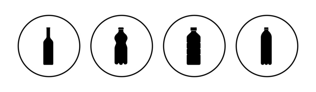 Bottle icon set. bottle vector icon