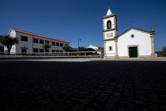 The beautiful church of Boticas during the Covid-19 Pandemic, Portugal.