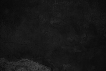 Old black concrete wall texture. Grunge background