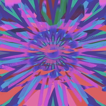 Colorful dark kaleidoscope lines psychodelic vintage abstract background 