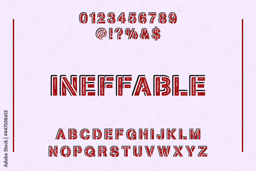 Poster alphabet font.vector of colorful stylized font and alphabet, vector of colorful stylized font and al