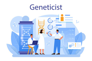 Geneticist concept. Medicine and science technology. Scientist