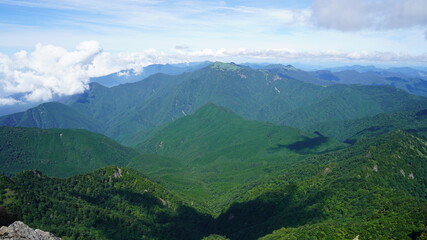 Fototapeta premium 石鎚山 山頂からの風景