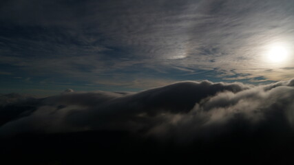 石鎚山　山頂から風景(夜)
