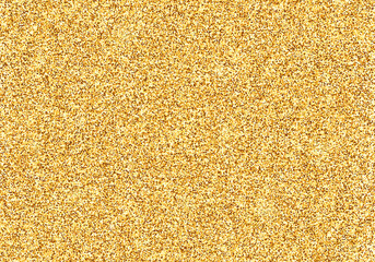 Seamless gold sequins texture isolated on gold background. Sparkle golden confetti decoration design.