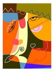 Line art  abstract background vector illustration. Artistic,drawing,sketch, line art,outline.