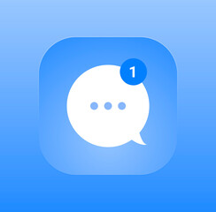 Speech bubbles. Dialog cloud with dots. Flat vector illustration.
