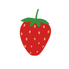 Ripe red strawberry. Vector illustration