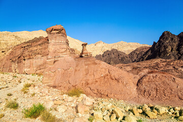 Fototapeta premium The volcanic rocks. Eilat Mountains.
