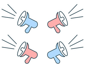 Vector illustration, logo, horn alert icon. remote control.	