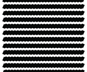 Wave, zigzag lines pattern. Black wavy line on white background. Texture vector - illustration