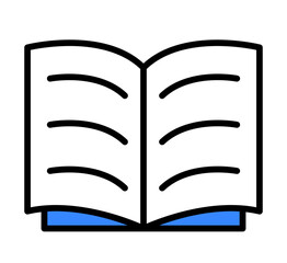 Book learning line icon illustration.