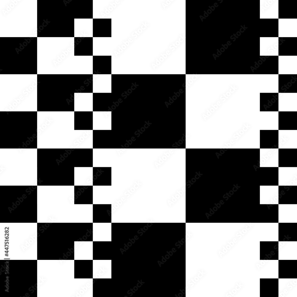 Poster checker abstract break board. vector black and white squares patter.