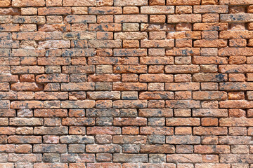 old historic red brick wall