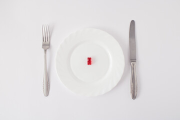 plate with a fork