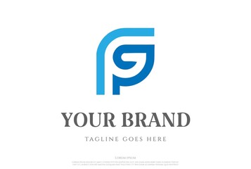 Elegant Luxury Golden Initial Letter FG GF Monogram Logo Design Vector