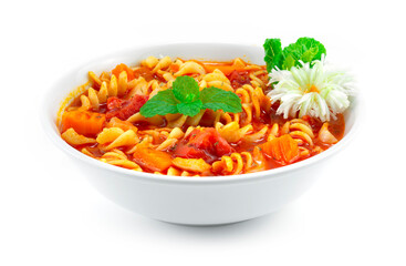 Pasta with Tomato Soup Italian food fusion style