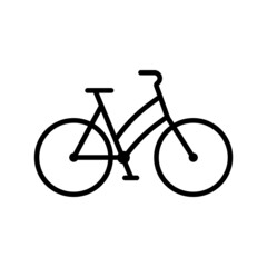 Fototapeta premium Bike vector web sport line icon. Bicycle sign mountain illustration pictogram symbol