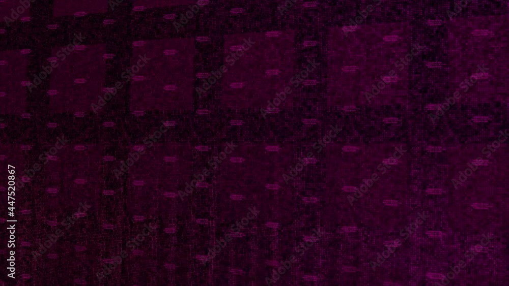 Poster technical animated background with data of a pink color, seamless loop. motion. visualization of dat
