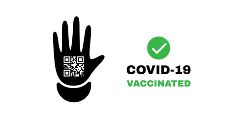 Covid-19 vaccinated concept illustration