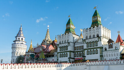 Fototapeta na wymiar Moscow. View of the Izmailovsky Kremlin tourist complex 