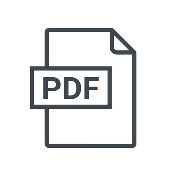 PDF file icon format. Pdf download document image button vector doc icon