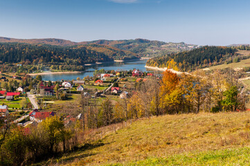 View from the village of Zawóz, Lake Solińskie, Polanczyk, Solina / Widok ze wsi Zawóz Jezioro Solińskie, Polanczyk, Solina,