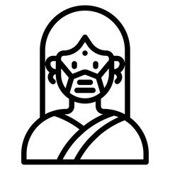 avatar outline style icon