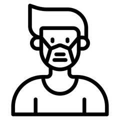 avatar outline style icon