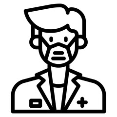 avatar outline style icon
