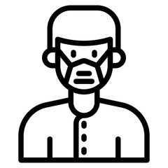 avatar outline style icon