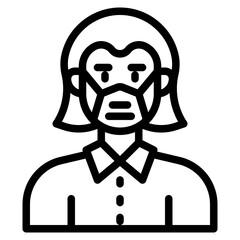 avatar outline style icon