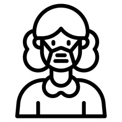 avatar outline style icon