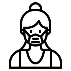 avatar outline style icon