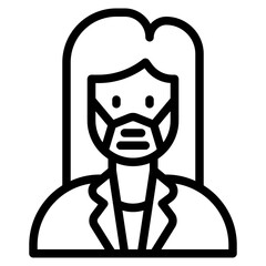 avatar outline style icon