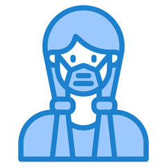avatar blue style icon