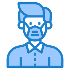 avatar blue style icon